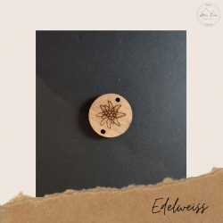 Bracelet en bois edelweiss - idée cadeau - fabriqué à la mainen france - fleur