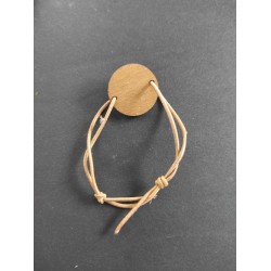 Bracelet en bois camel - idée cadeau - fabriqué à la mainen france - fleur