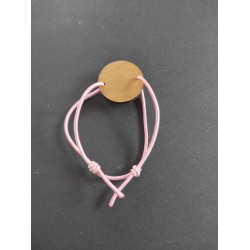 Bracelet en bois rose - idée cadeau - fabriqué à la mainen france - fleur