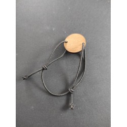 Bracelet en bois noir - idée cadeau - fabriqué à la main en france - fleur
