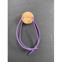Bracelet en bois violet - idée cadeau - fabriqué à la mainen france - fleur